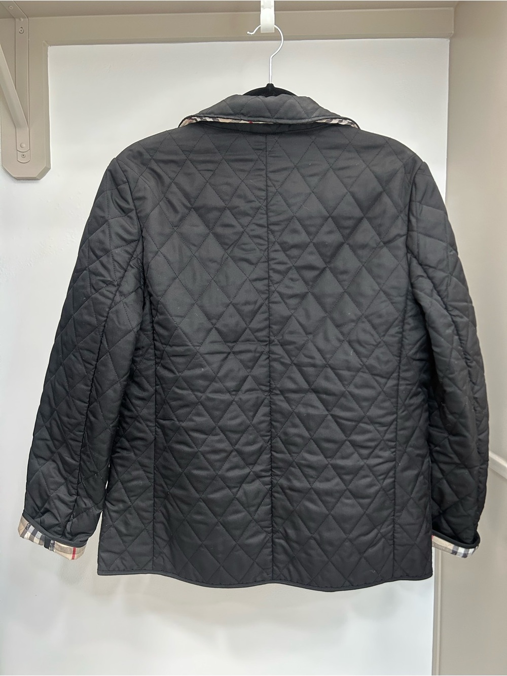 Vintage Authentic BURBERRY London Classic Nova Check Diamond Quilt Jacket Sz M - Picture 4 of 14